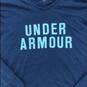 Under Armour Long Sleeve Blue Active Top Size Small